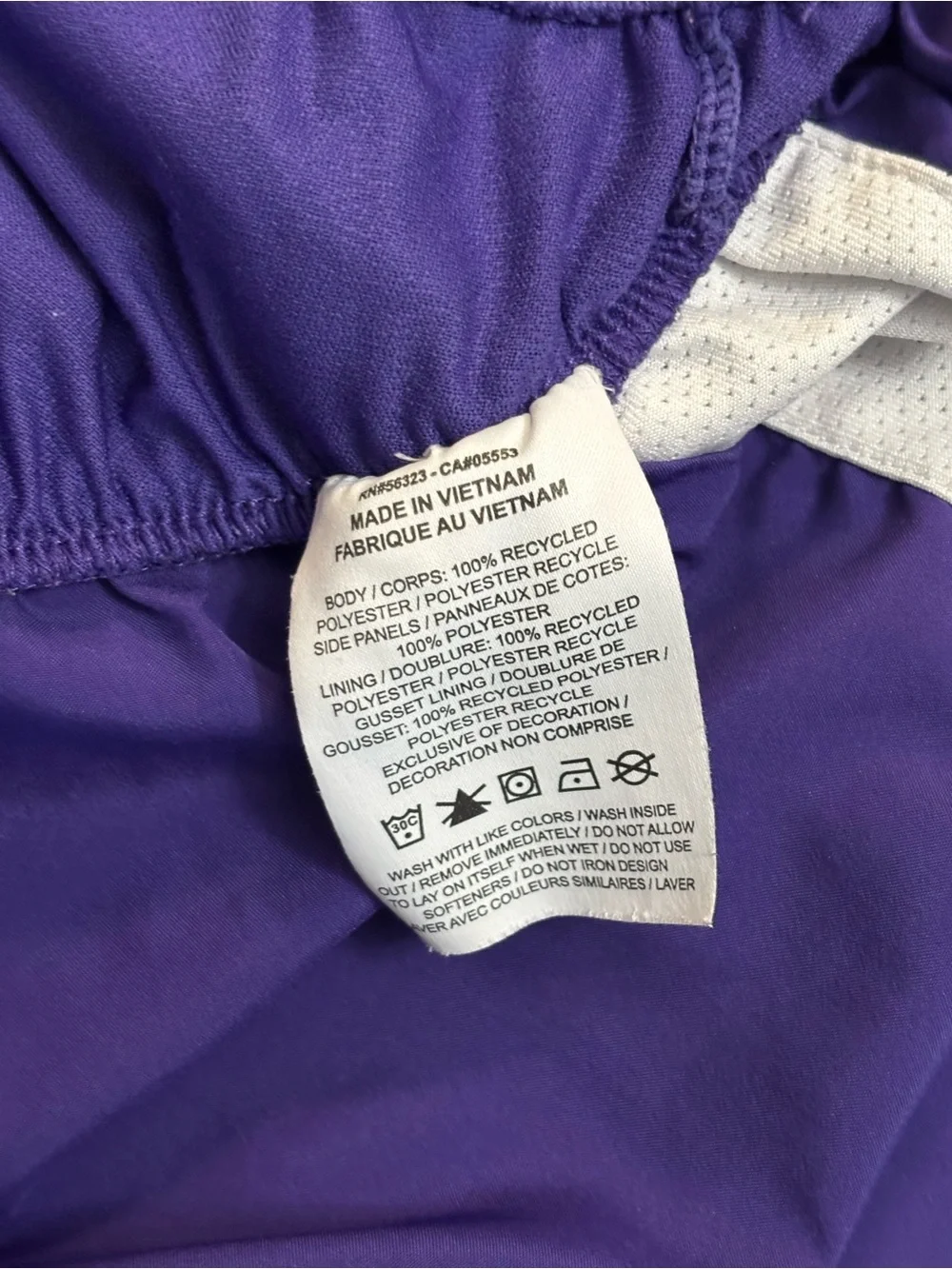 Nike Purple and White Girls' Athletic Running Shorts